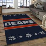 nfl chicago bears football team logo rectangle area rug dark room cgb19