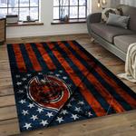 nfl chicago bears football team logo rectangle area rug dark room cgb20