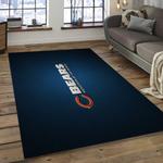 nfl chicago bears football team logo rectangle area rug dark room cgb25
