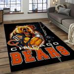 nfl chicago bears football team logo rectangle area rug dark room cgb27