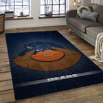 nfl chicago bears football team logo rectangle area rug dark room cgb30
