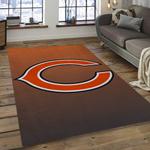 nfl chicago bears football team logo rectangle area rug dark room cgb31