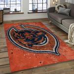nfl chicago bears football team logo rectangle area rug dark room cgb36