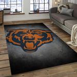 nfl chicago bears football team logo rectangle area rug dark room cgb39