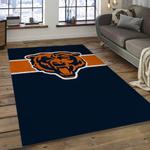 nfl chicago bears football team logo rectangle area rug dark room cgb40