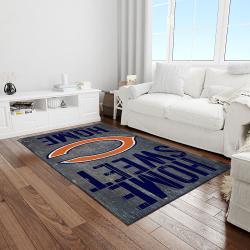 nfl chicago bears football team logo rectangle area rug light room cgb43