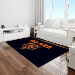 nfl chicago bears football team logo rectangle area rug light room cgb45