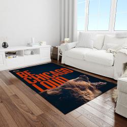 nfl chicago bears football team logo rectangle area rug light room cgb47