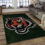 nfl cincinnati bengals football team logo rectangle area rug dark room ccb39