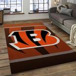 nfl cincinnati bengals football team logo rectangle ares rug dark room ccb07