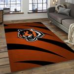 nfl cincinnati bengals football team logo rectangle ares rug dark room ccb17
