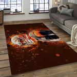 nfl cincinnati bengals football team logo rectangle ares rug dark room ccb23