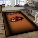 nfl cincinnati bengals football team logo rectangle ares rug dark room ccb29
