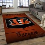 nfl cincinnati bengals football team logo rectangle ares rug dark room ccb32