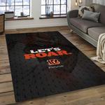 nfl cincinnati bengals football team logo rectangle ares rug dark room ccb33