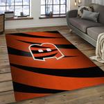 nfl cincinnati bengals football team logo rectangle ares rug dark room ccb36
