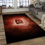 nfl cincinnati bengals football team logo rectangle ares rug dark room ccb40