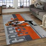 nfl cincinnati bengals football team logo rectangle ares rug dark room ccb45