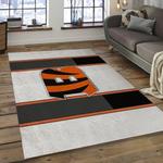 nfl cincinnati bengals football team logo rectangls area rug dark room ccb11