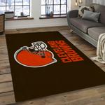 nfl cleveland browns football team logo rectangle area rug dark room clb02