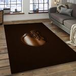 nfl cleveland browns football team logo rectangle area rug dark room clb07