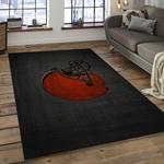 nfl cleveland browns football team logo rectangle area rug dark room clb20