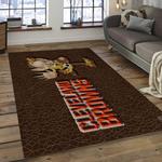 nfl cleveland browns football team logo rectangle area rug dark room clb21