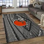 nfl cleveland browns football team logo rectangle area rug dark room clb28