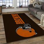 nfl cleveland browns football team logo rectangle area rug dark room clb30