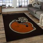 nfl cleveland browns football team logo rectangle area rug dark room clb31