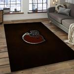 nfl cleveland browns football team logo rectangle area rug dark room clb33