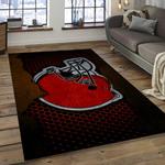 nfl cleveland browns football team logo rectangle area rug dark room clb35