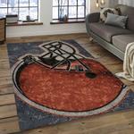 nfl cleveland browns football team logo rectangle area rug dark room clb36