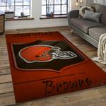 nfl cleveland browns football team logo rectangle area rug dark room clb38