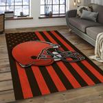 nfl cleveland browns football team logo rectangle area rug dark room clb40