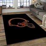 nfl cleveland browns football team logo rectangle area rug dark room clb43