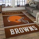nfl cleveland browns football team logo rectangle area rug dark room clb45