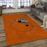 nfl cleveland browns football team logo rectangle area rug dark room clb49