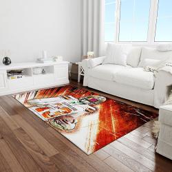nfl cleveland browns football team logo rectangle area rug light room clb06