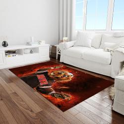 nfl cleveland browns football team logo rectangle area rug light room clb08