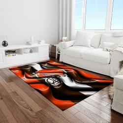 nfl cleveland browns football team logo rectangle area rug light room clb12