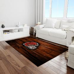 nfl cleveland browns football team logo rectangle area rug light room clb27