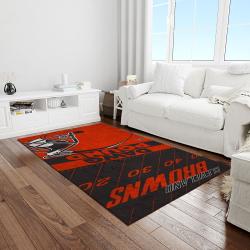 nfl cleveland browns football team logo rectangle area rug light room clb39