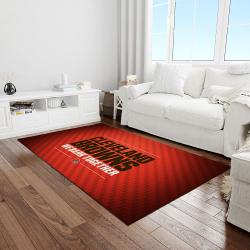 nfl cleveland browns football team logo rectangle area rug light room clb46