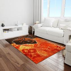 nfl cleveland browns football team logo rectangle area rug light room clb47