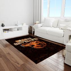 nfl cleveland browns football team logo rectangle area rug light room clb50
