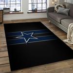 nfl dallas cowboys football team logo rectangle area rug dark room dcb01