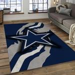 nfl dallas cowboys football team logo rectangle area rug dark room dcb09