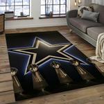 nfl dallas cowboys football team logo rectangle area rug dark room dcb32