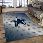 nfl dallas cowboys football team logo rectangle area rug dark room dcb49